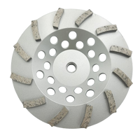 7" x 5/8"-11, 12 Seg, Soft bond, Standard, Silver Cup Wheel