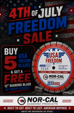 5-Pack - 14" USA Freedom Handsaw Blades + 1 Free 12" Blade