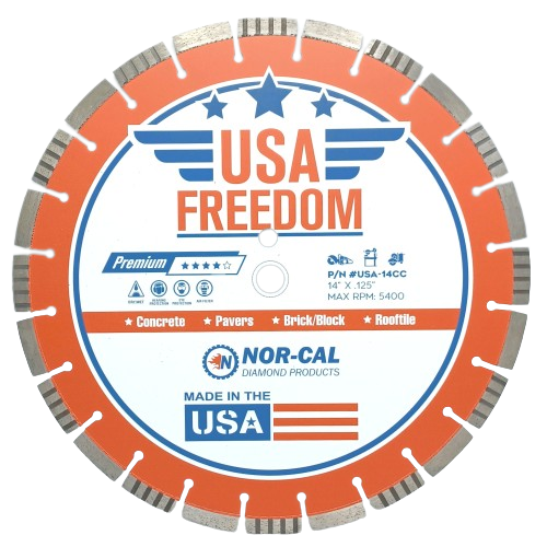 14" x .125" USA Freedom Concrete Cutting Blade SALE