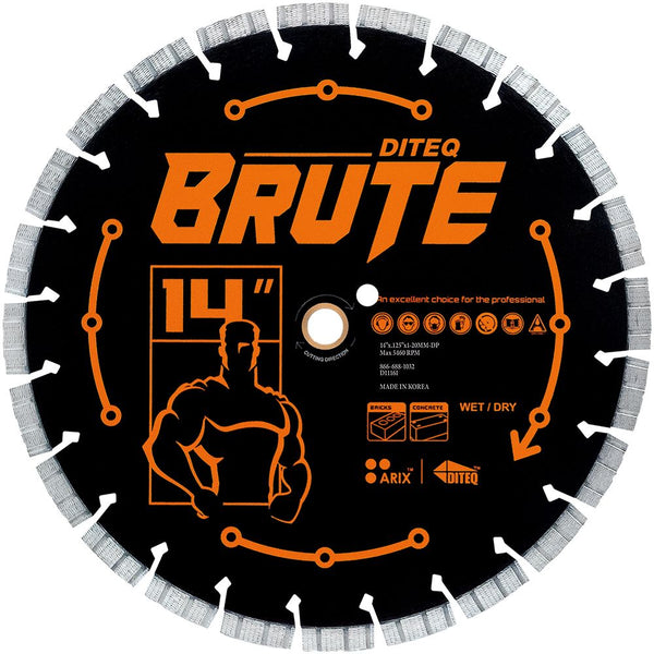 Diteq Brute C/S-32Br Arix™ Granito, adoquines de ladrillo, hormigón duro, cuchillas