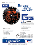 Diteq Brute C/S-32Br Arix™ Granite, Brick Pavers, Hard Concrete, Blades