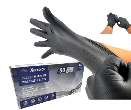 Xpeed GK Super Tough Black Nitrile Glove - Diamond Blade Supply
