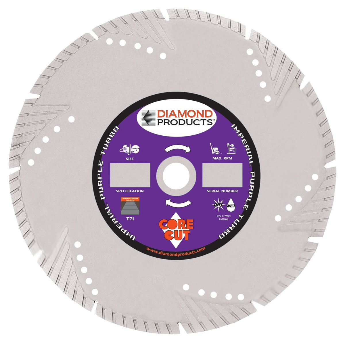 Imperial Purple High Speed Turbo Blades Diamond Blade Supply