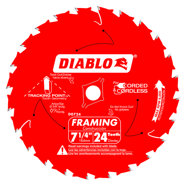 7-1/4 in. x 24 Tooth Framing Saw Blade